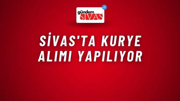 Kırmızı zemin üzerinde üstte “gündem SİVAS” logosu, ortada beyaz harflerle duyuru metni yer alıyor.