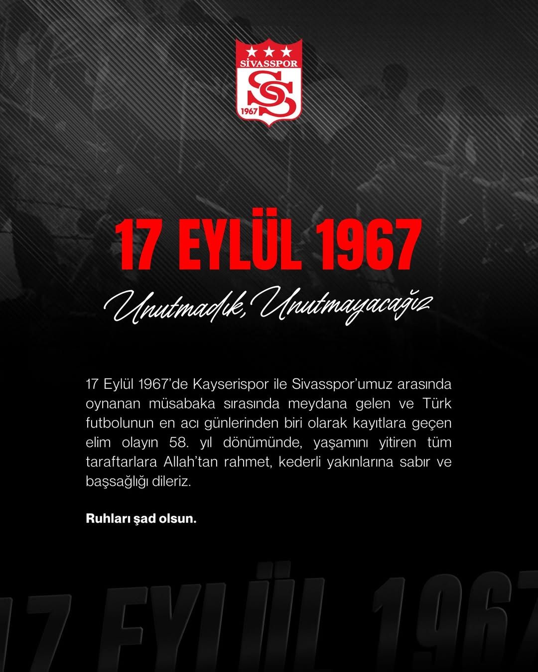 Sivasspor'un Kuruluş Yıl Dönümü Coşkuyla Kutlandı
