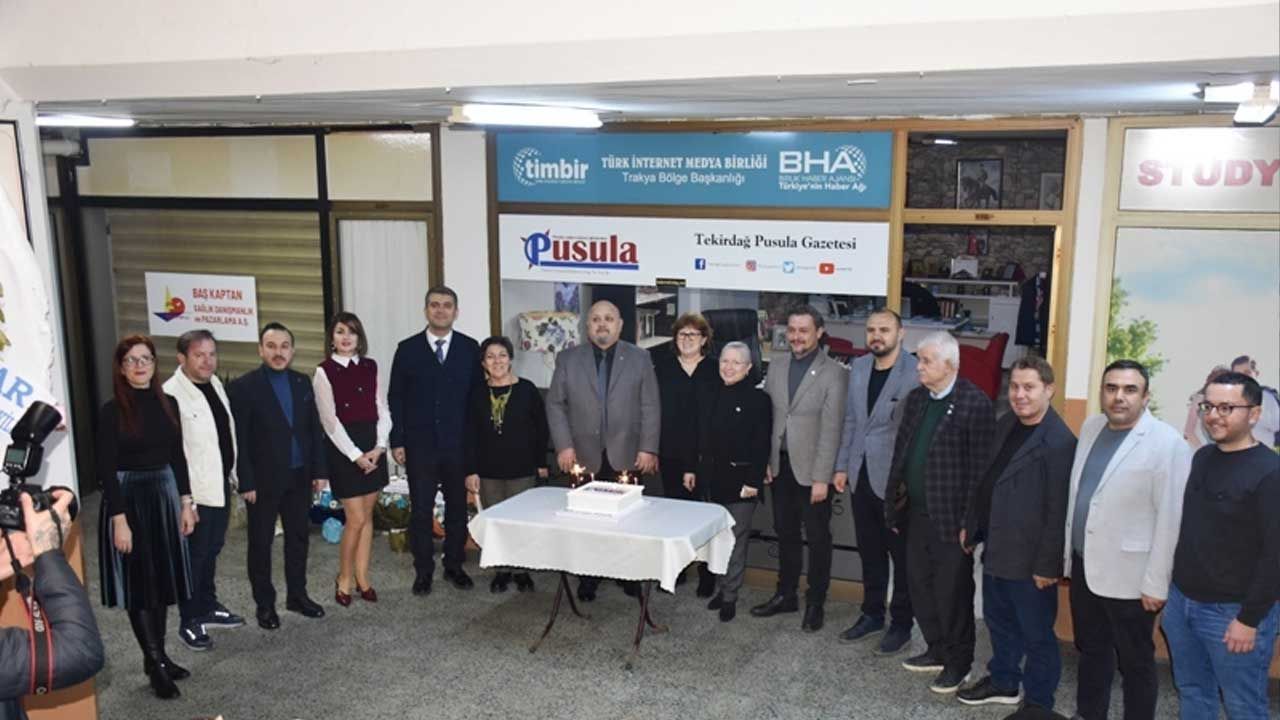 TİMBİR üyesi Tekirdağ Pusula Gazetesi 22. yılını kutladı - Birlik Haber Ajansı