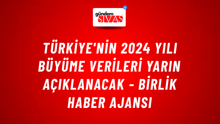 Türkiye'nin 2024 yılı büyüme verileri yarın açıklanacak - Birlik Haber Ajansı