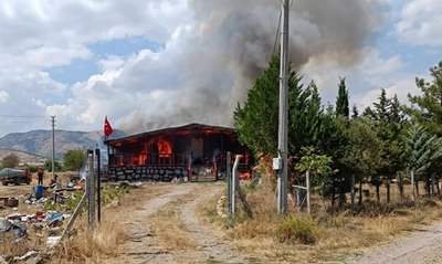 Soğuk Çermik’te Korkutan Yangın!