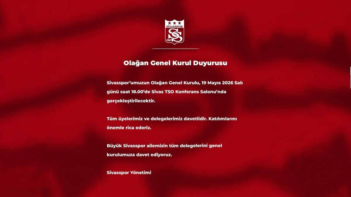 Sivasspor Genel Kurulu İçin Tarih Belli Oldu: Kırmızı-Beyazlı Camia 19 Mayıs’ta Bir Araya Gelecek