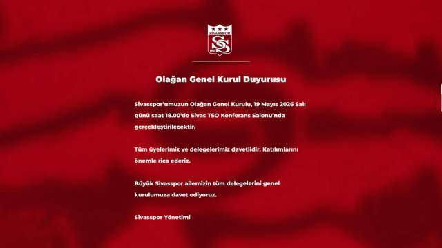 Sivasspor Genel Kurulu İçin Tarih Belli Oldu: Kırmızı-Beyazlı Camia 19 Mayıs’ta Bir Araya Gelecek