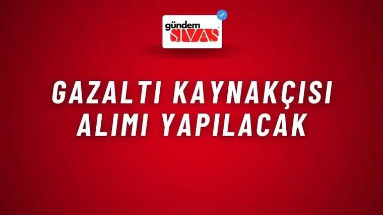 Kırmızı zemin üzerinde üstte Gündem Sivas logosu, ortada beyaz büyük harflerle duyuru metni yer alıyor.