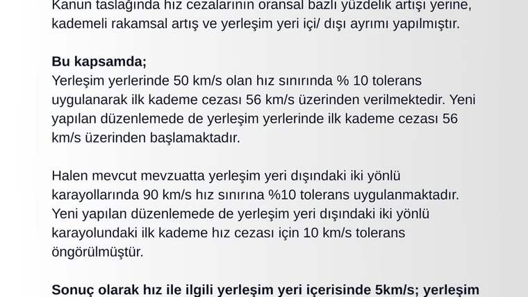 Trafikte Hız Cezalarında Tolerans Payı Kaldırılmadı: İçişleri Bakanlığı Açıklama Yaptı