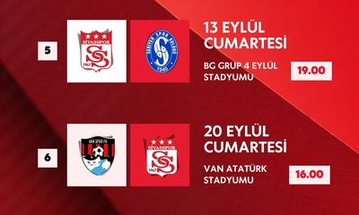 Trendyol 1. Lig'de Sivasspor'un Maç Takvimi Açıklandı