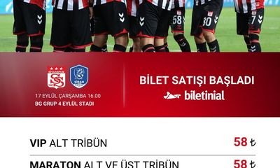Sivasspor'un Ziraat Türkiye Kupası Maçı Biletleri Satışta