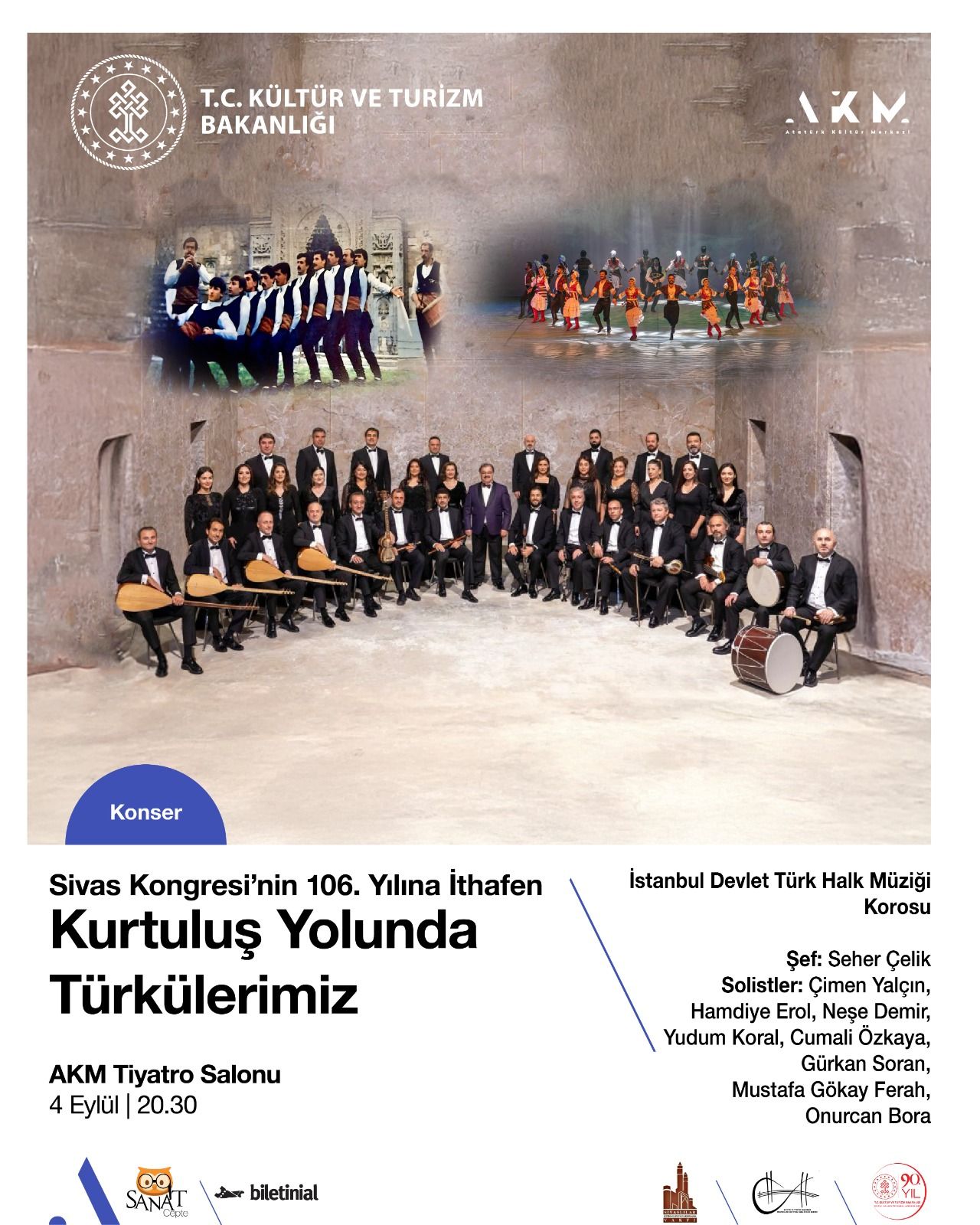 Sivas Kongresi’nin 106. Yılı, İstanbul Devlet Korosu’ndan Anlamlı Türkü Konseriyle Kutlanıyor