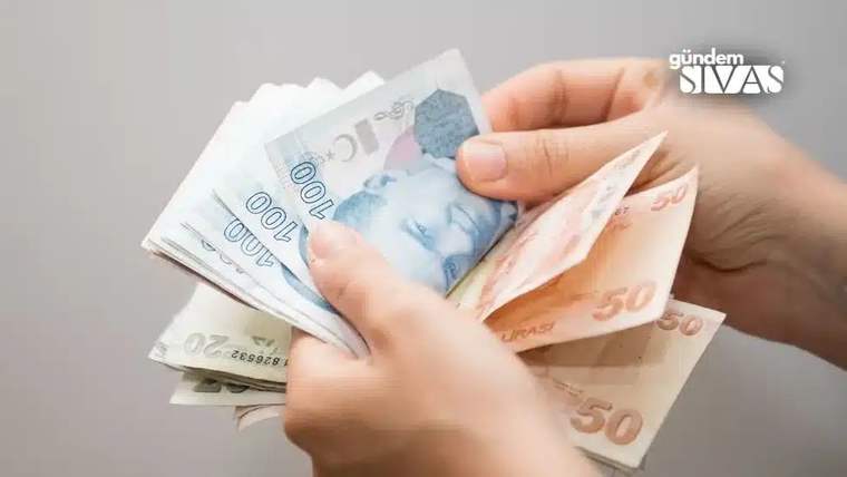 Eller, farklı kupürlerdeki banknotları fan şeklinde açarak sayıyor.