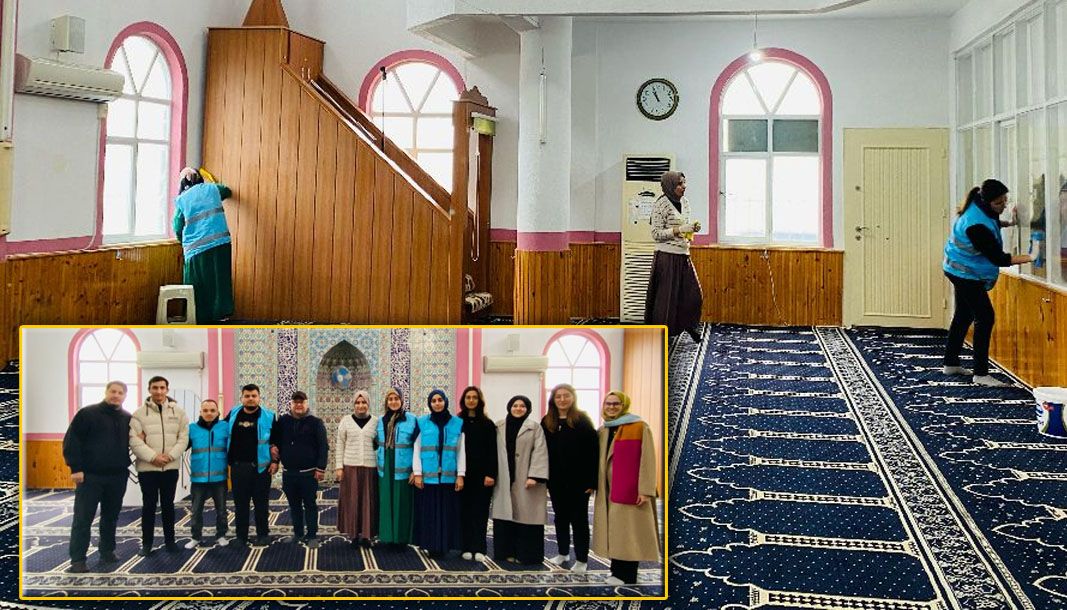 Bucak İlçe Müftülüğü ve KYK öğrencileri, Eyüp Sultan Camisi’ni temizledi - Birlik Haber Ajansı