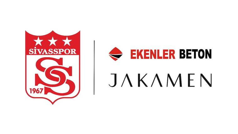 Sivasspor'un logosu ile Ekenler Beton ve Jakamen'in logoları yan yana yer alıyor.