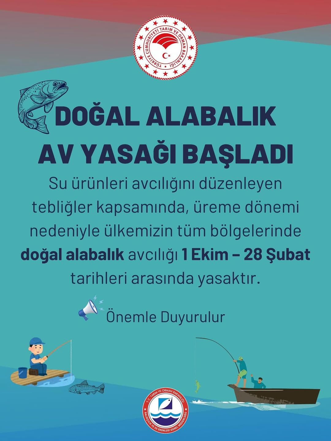 Sivas'ta Doğal Alabalık Av Yasağı Başladı