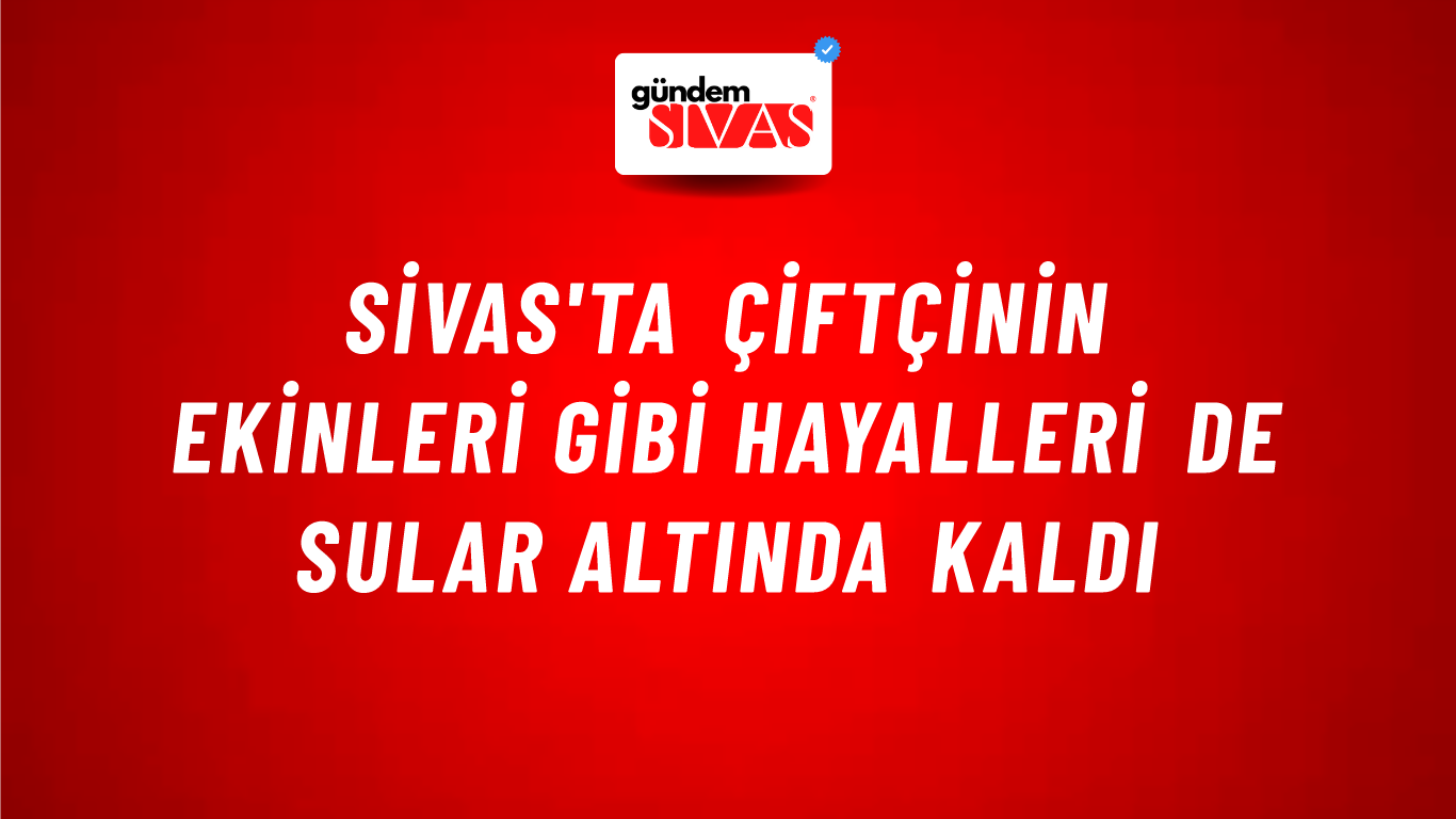 Sivas'ta Çiftçinin Ekinleri Gibi Hayalleri De Sular Altında Kaldı