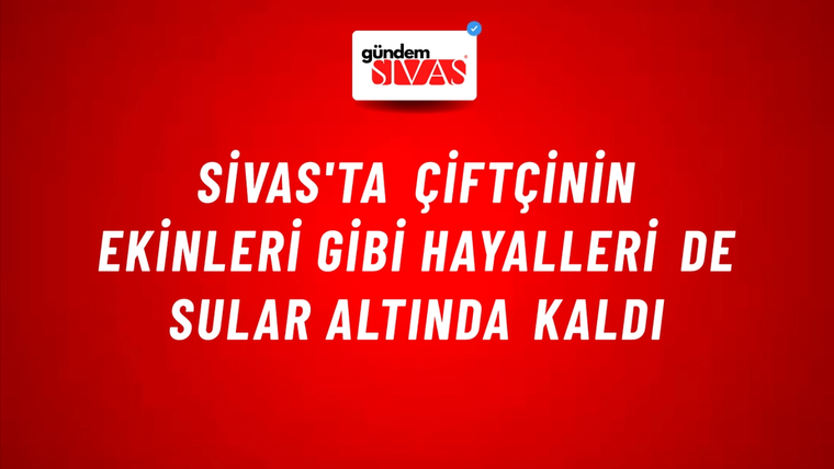 Sivas'ta Çiftçinin Ekinleri Gibi Hayalleri De Sular Altında Kaldı