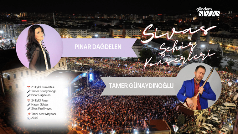 Bir konser etkinliği afişinde, Pınar Dağdelen ve Tamer Günaydınoğlu'nun isimleri yer alıyor.