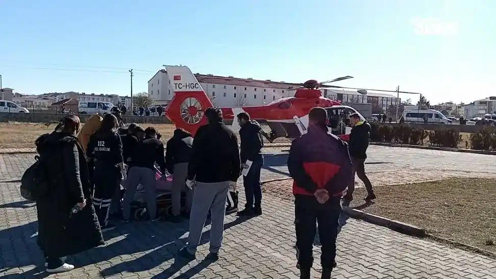 Ampute Hasta, Sivas'a Helikopterle Taşındı