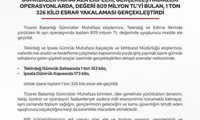 Ticaret Bakanlığı'ndan Dev Esrar Operasyonu: 1.3 Ton Esrar Ele Geçirildi