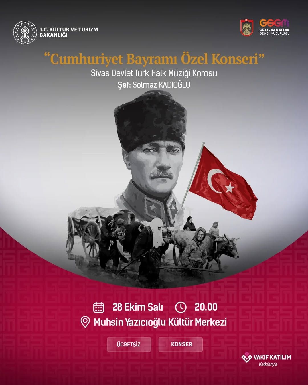 Sivas'ta Cumhuriyet Bayramı'na Özel Ücretsiz Konser