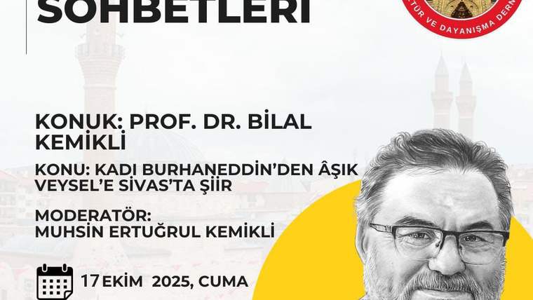 Bir etkinlik afişinde, Prof. Dr. Bilal Kemikli'nin fotoğrafı ve etkinlik bilgileri yer alıyor.
