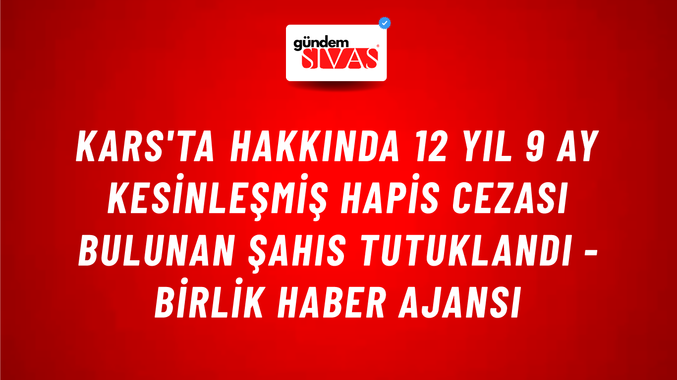 Kars'ta hakkında 12 yıl 9 ay kesinleşmiş hapis cezası bulunan şahıs tutuklandı - Birlik Haber Ajansı