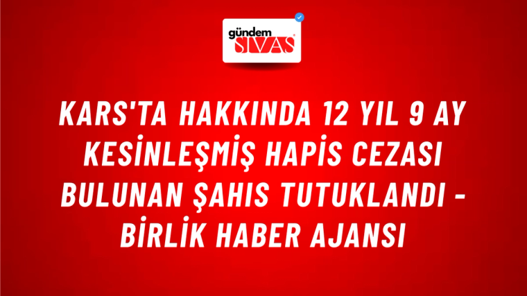 Kars'ta hakkında 12 yıl 9 ay kesinleşmiş hapis cezası bulunan şahıs tutuklandı - Birlik Haber Ajansı