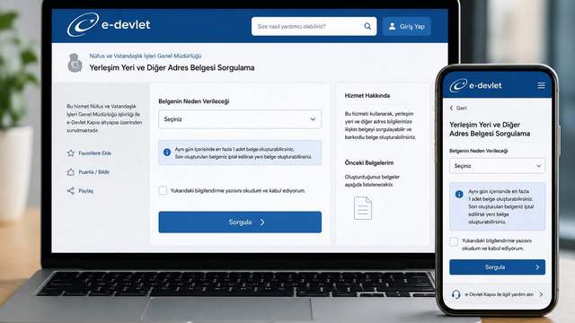 e-Devlet İkametgâh Belgesi Nasıl Alınır?