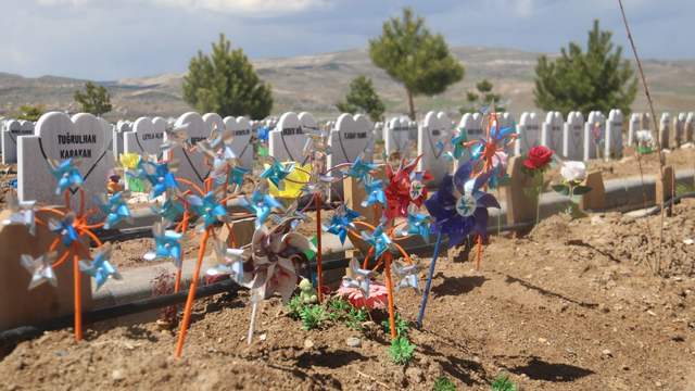 Sivas bebek mezarlığı kalp şeklindeki taşlarıyla ziyaretçileri duygulandırıyor
