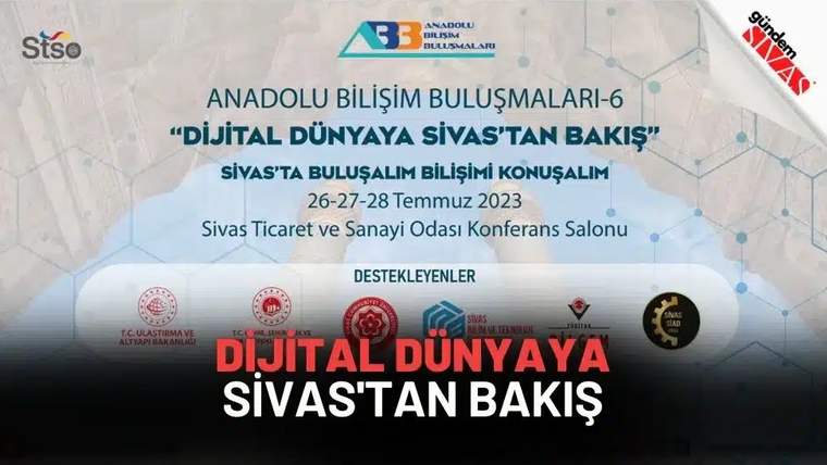 Sivas Ticaret ve Sanayi Odası Konferans Salonu'nda düzenlenen etkinlik afişi.
