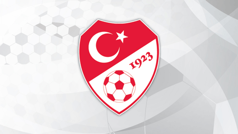 Türkiye Futbol Federasyonu'nun logosu, kırmızı beyaz renklerle tasarlanmış.