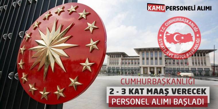 Kırmızı ay yıldızlı devlet arması ve Cumhurbaşkanlığı Strateji ve Bütçe Başkanlığı binası görülüyor.