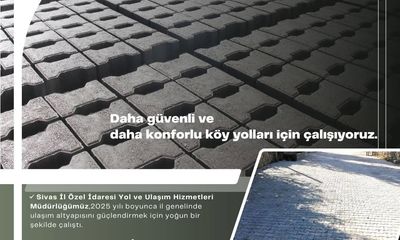 Sivas'ta Köy Yolları Dönüşümü: 259 Bin Metrekare Parke Taşı ile Güvenli Ulaşım