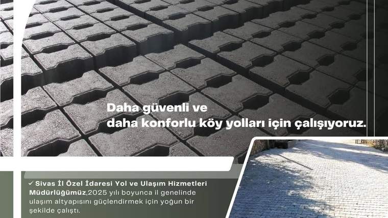 Köy yollarında kullanılan parke taşlarının görüntüsü, üst üste dizilmiş halde.