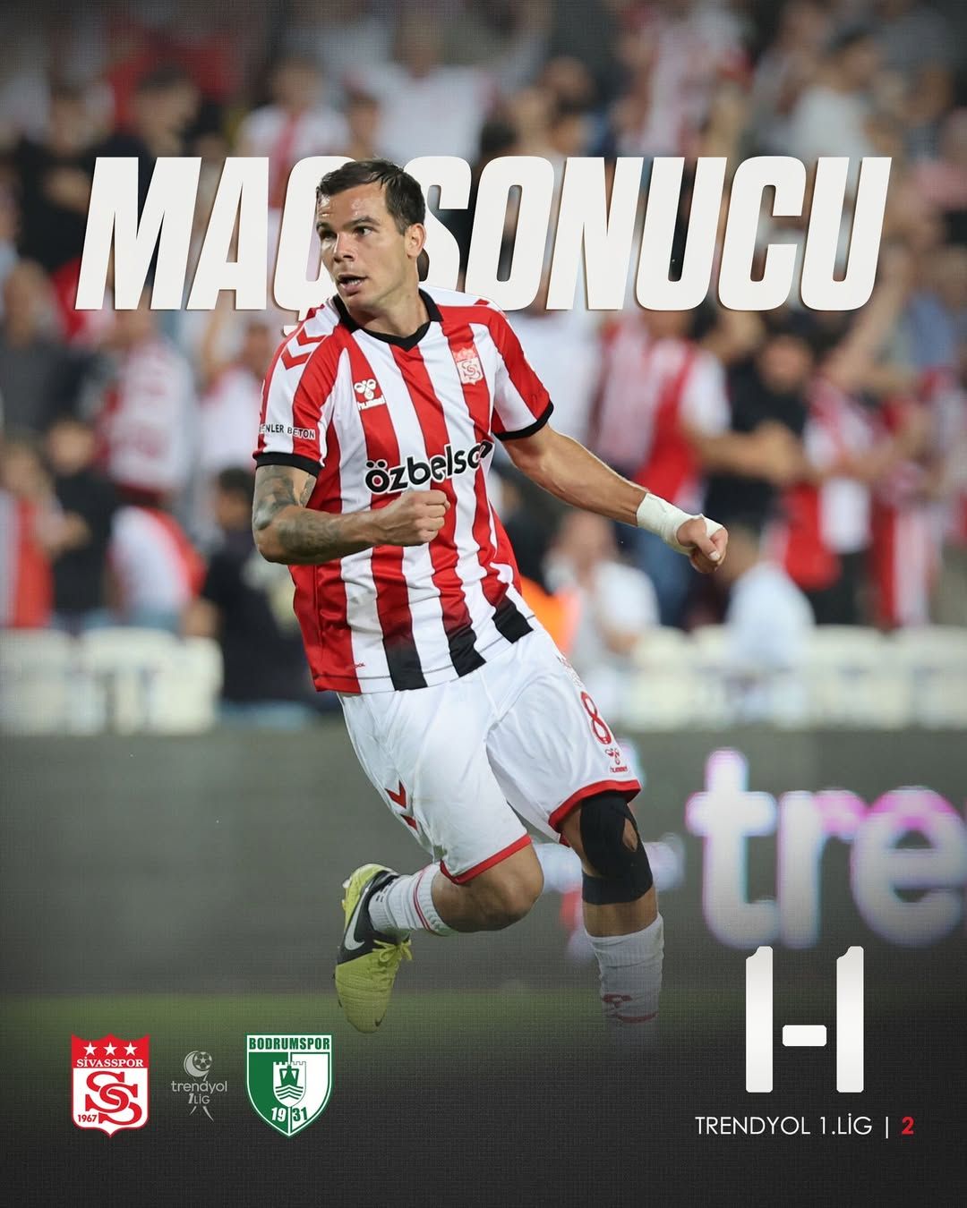 Sivasspor, Bodrum FK ile Berabere Kaldi: Lig Mücadelesi Devam Ediyor
