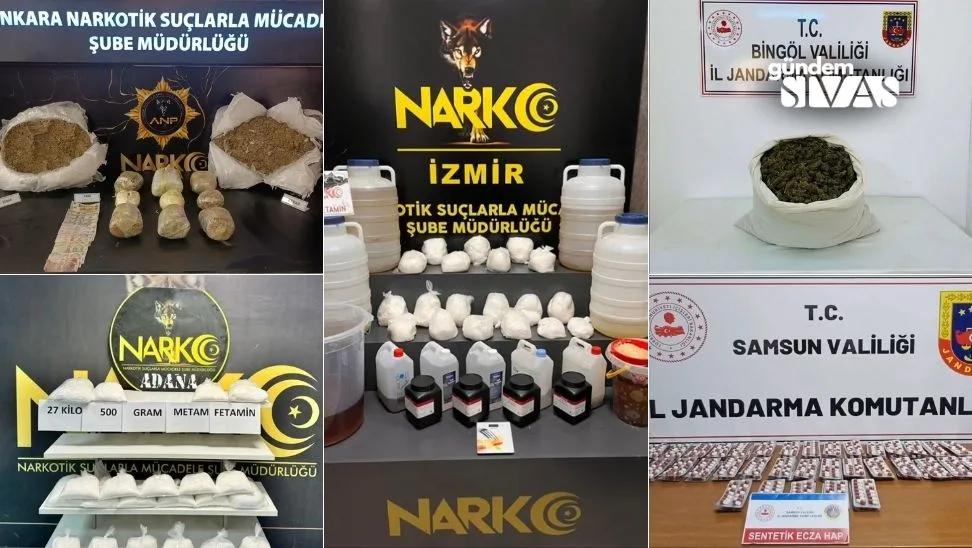 Sivas ve 45 İlde "Narkoçelik-10" Operasyonu!