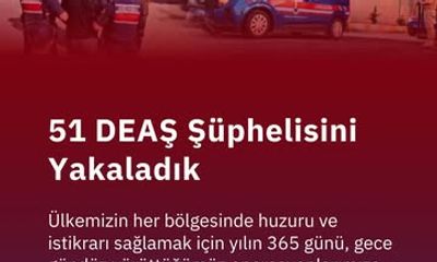 Jandarma Operasyonuyla DEAŞ'a Ağır Darbe: 51 Şüpheli Yakalandı