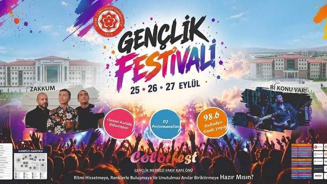 Cumhuriyet Üniversitesi’nde 3 Günlük Gençlik Festivali