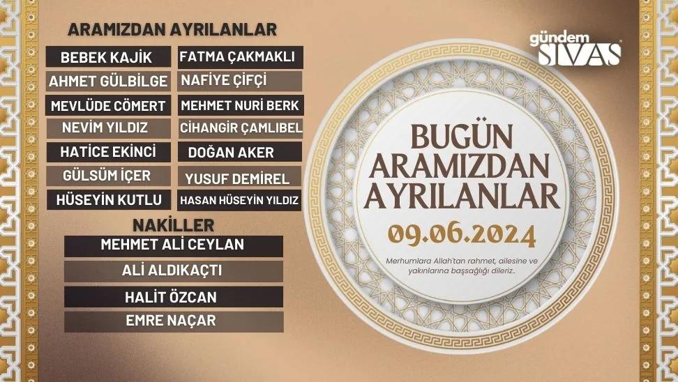 Aramızdan Ayrılanlar -09.06.2024