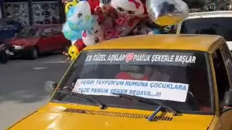 Antalya Serik'te Ferdi Tayfur için pamuk şekeri dağıtıldı - Birlik Haber Ajansı