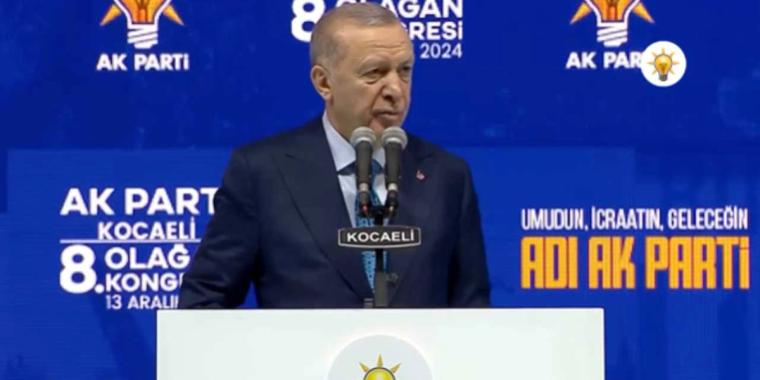 Cumhurbaşkanı Erdoğan Kocaeli'nden seslendi:"AK Parti'nin davası bir medeniyet davasıdır"
