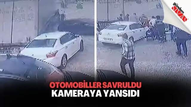 Otomobiller Savruldu, O Anlar Kameraya Yansıdı
