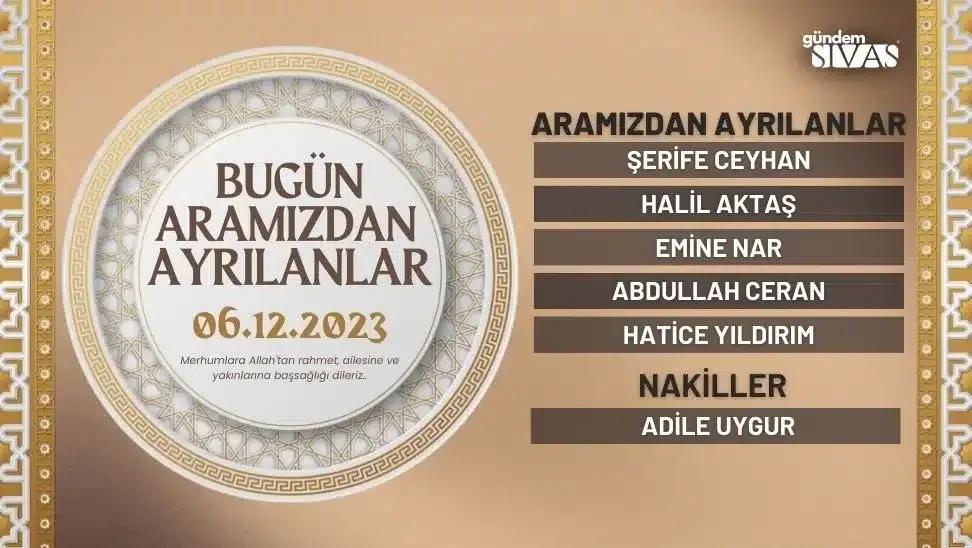 Bugün Hayatını Kaybedenler - 06.12.2023