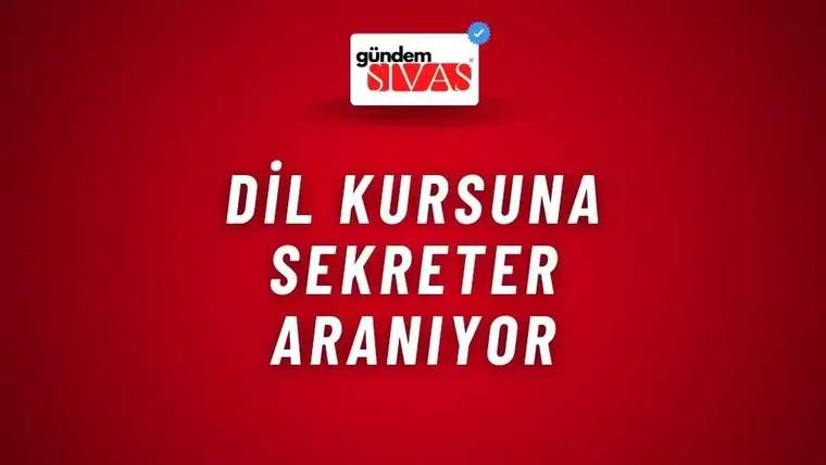 Kırmızı zemin üzerinde üstte “Gündem Sivas” logosu, ortada büyük beyaz yazılı duyuru bulunuyor.