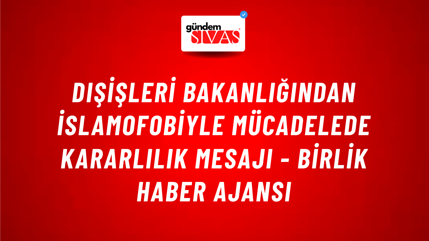 Dışişleri Bakanlığından İslamofobiyle mücadelede kararlılık mesajı - Birlik Haber Ajansı