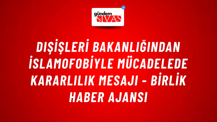 Dışişleri Bakanlığından İslamofobiyle mücadelede kararlılık mesajı - Birlik Haber Ajansı