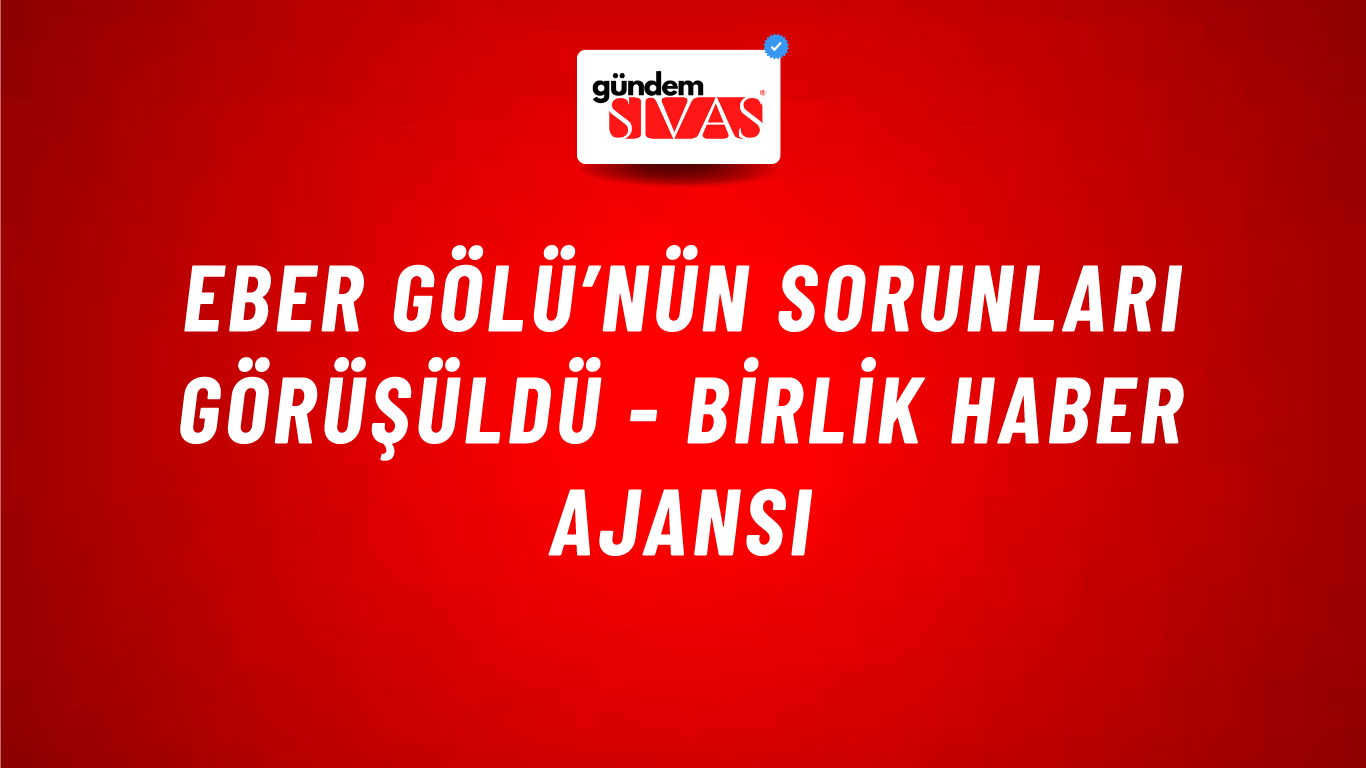 Eber Gölü’nün sorunları görüşüldü - Birlik Haber Ajansı