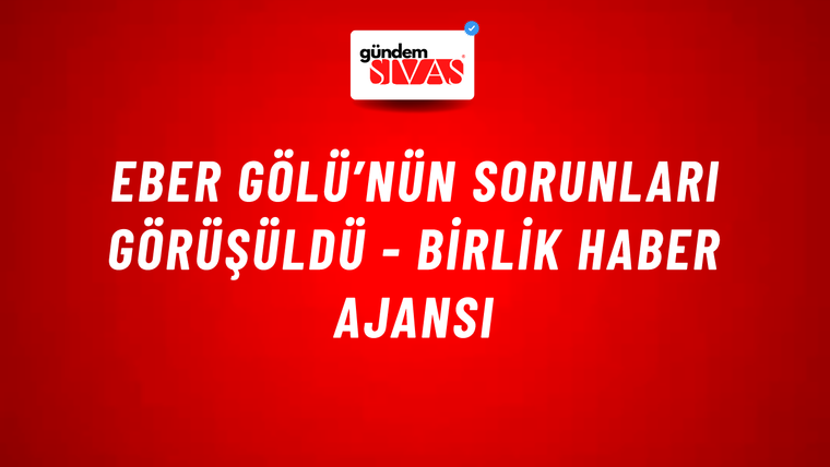 Eber Gölü’nün sorunları görüşüldü - Birlik Haber Ajansı