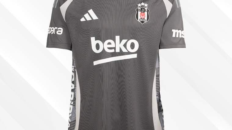Beşiktaş futbol takımının 2025-2026 sezonuna ait dördüncü forması, gri renkte ve Adidas logosu ile tasarlanmış.