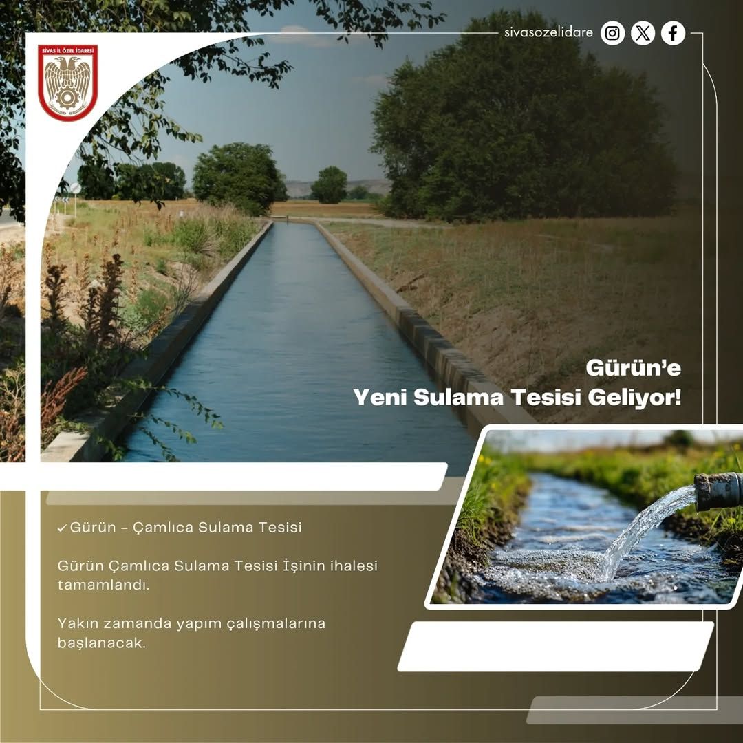 Gürün'e Yeni Sulama Tesisi Geliyor: Tarımsal Verim Artacak