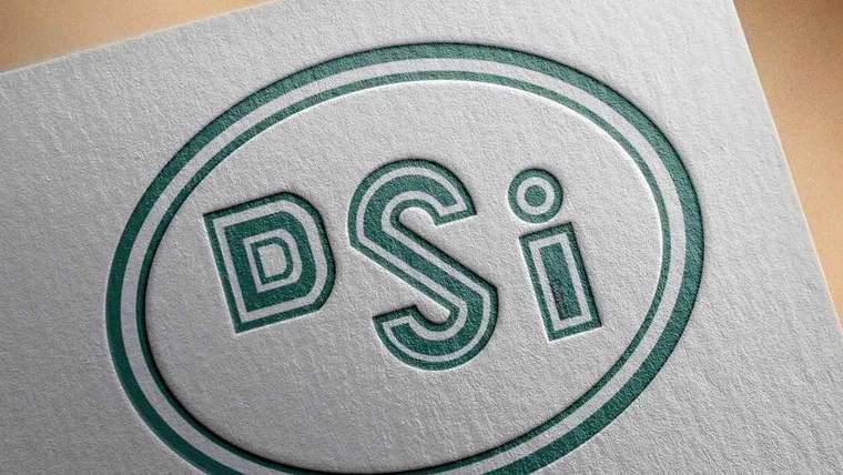 DSİ logosu, yuvarlak bir çerçeve içinde yer alıyor.