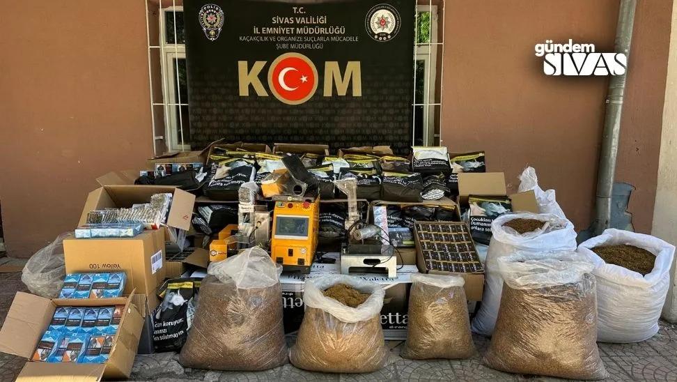 Sivas'ta Kaçak Tütün Operasyonu